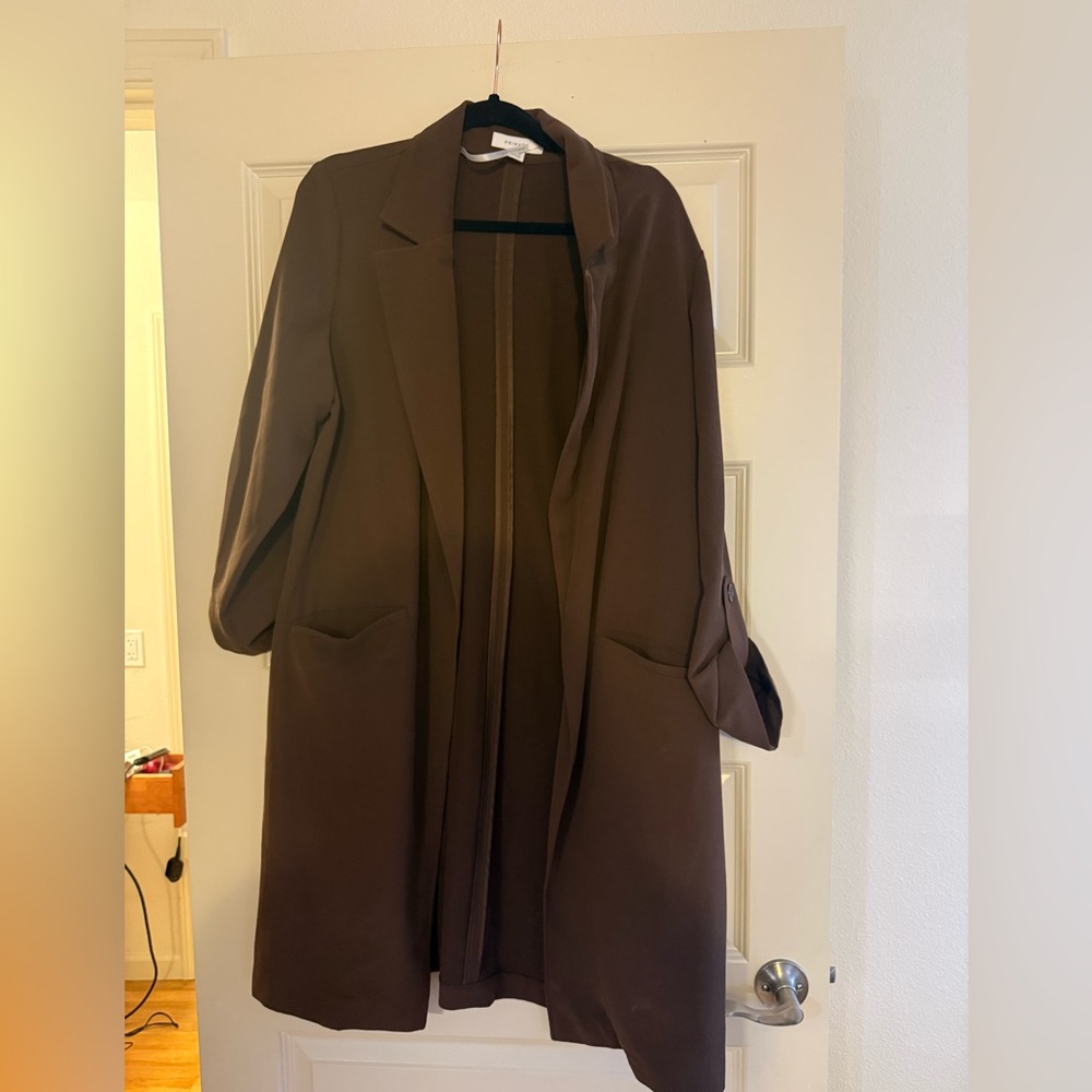 Elegant chocolate  Brown Women's Coat